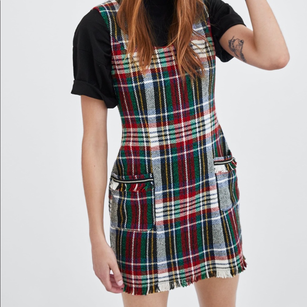 Zara TRF pinafore dress